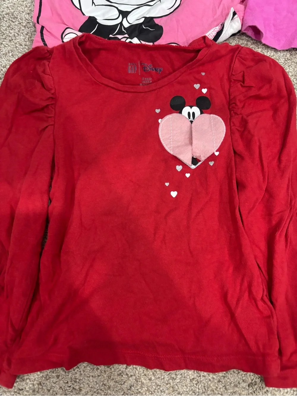 Lot of Toddler Girl Minnie Mouse Shirt Bundle 3T Gap Disney short sleeve tee